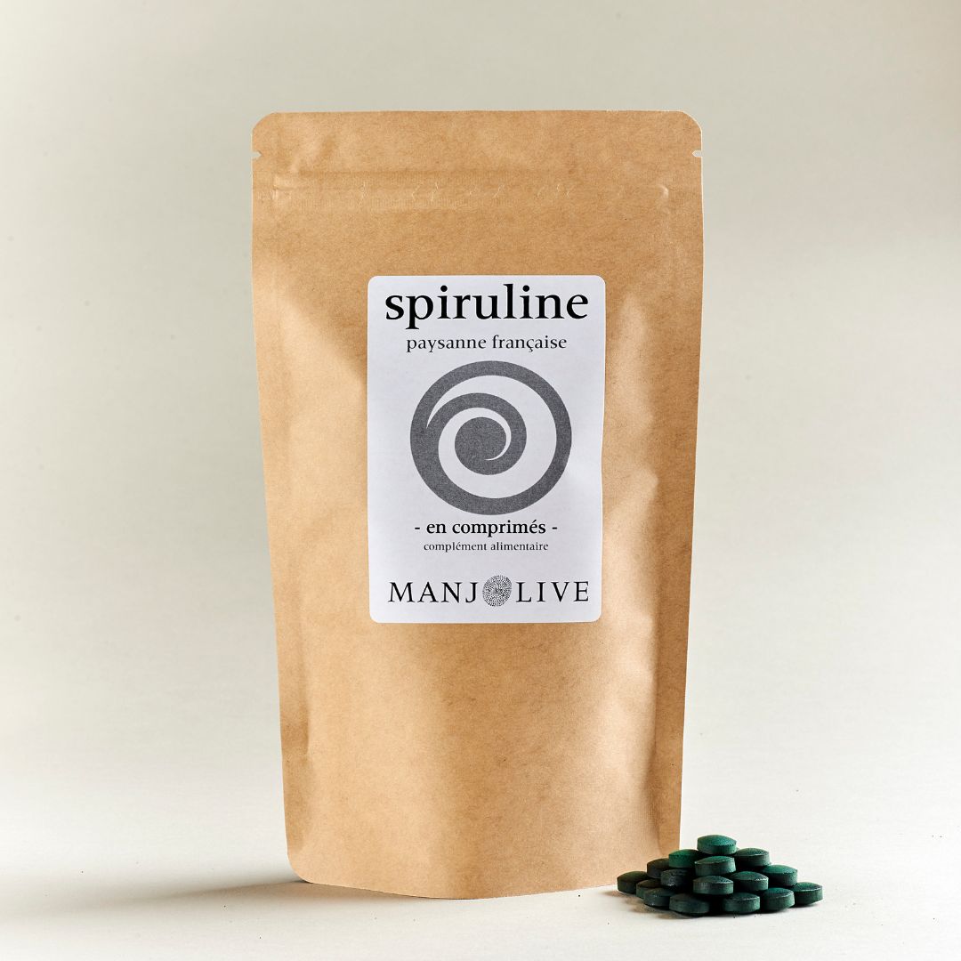 Comprimés de Spiruline avec un sachet de 100gr