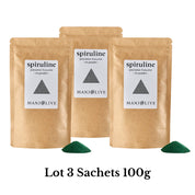 3 sachets de spiruline en poudre