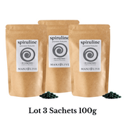 Lot de 3 sachets de spiruline en comprimés