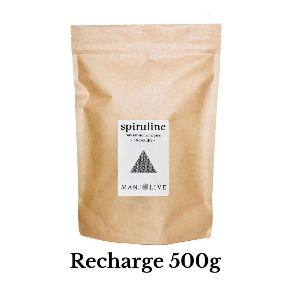 sachet de 500g de spiruline en poudre