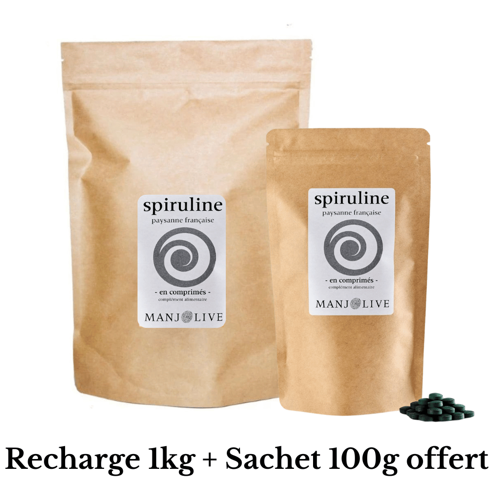 1kg Recharge spiruline en comprimés