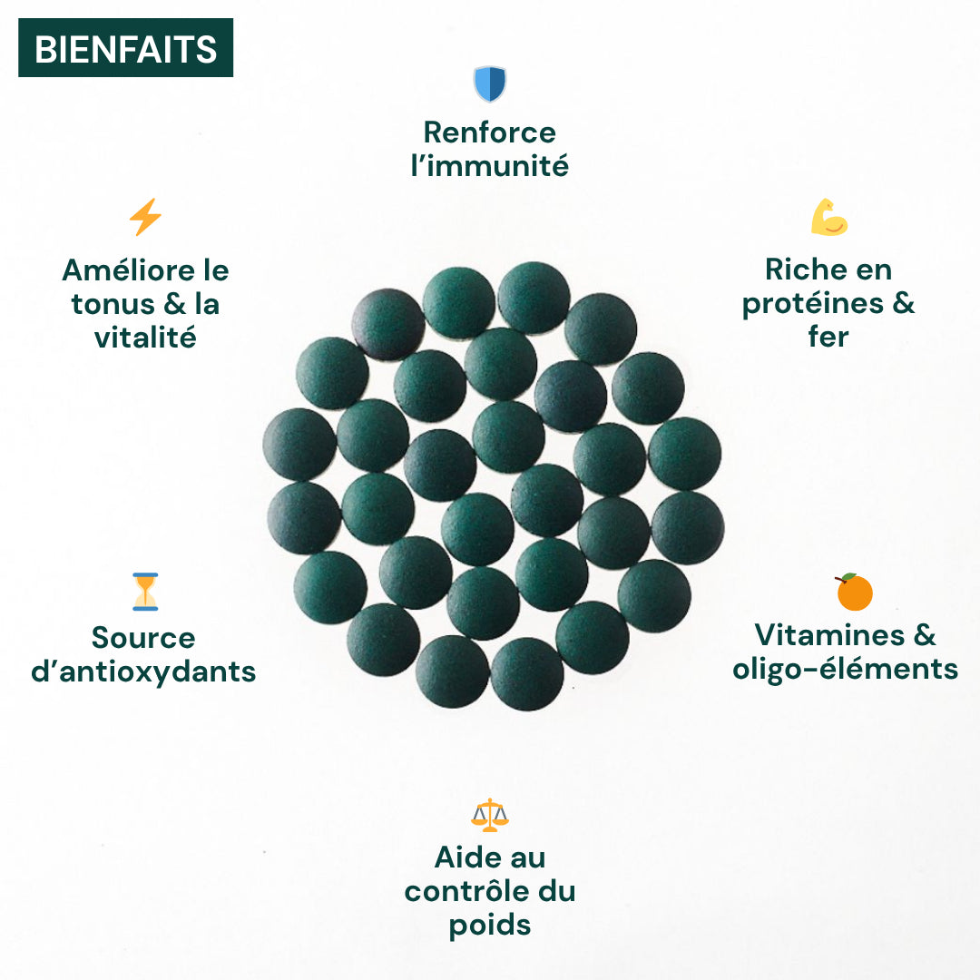 Les bienfaits de la spiruline comprimés