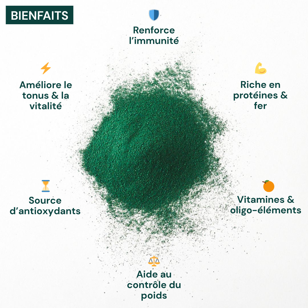 Les bienfaits de la spiruline en poudre
