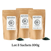 Lot de 3 sachets de spiruline en comprimés