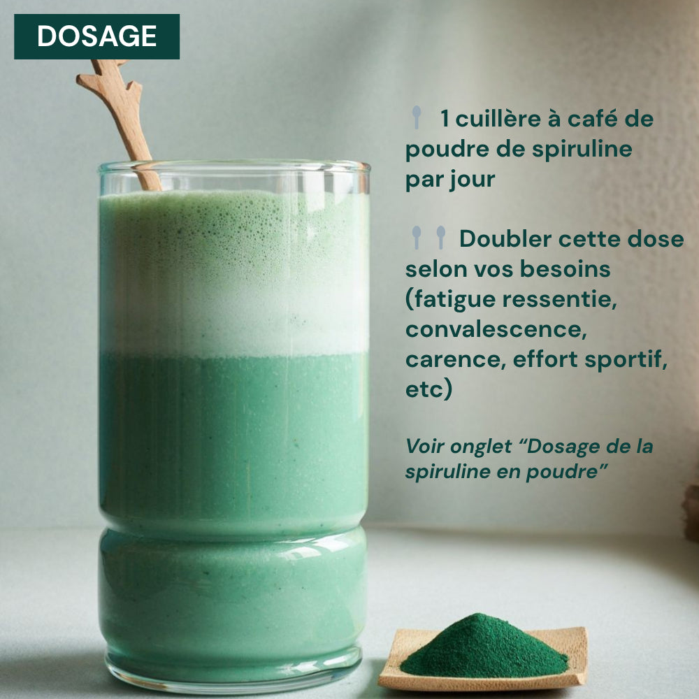 Dosage spiruline en poudre